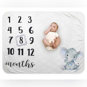 Baby monthly milestone blanket